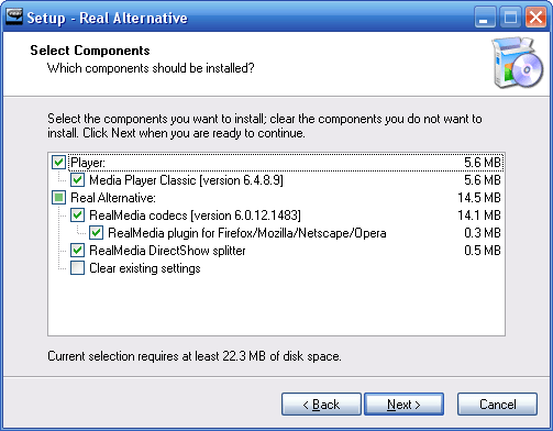 Installation of Real Alternative Player